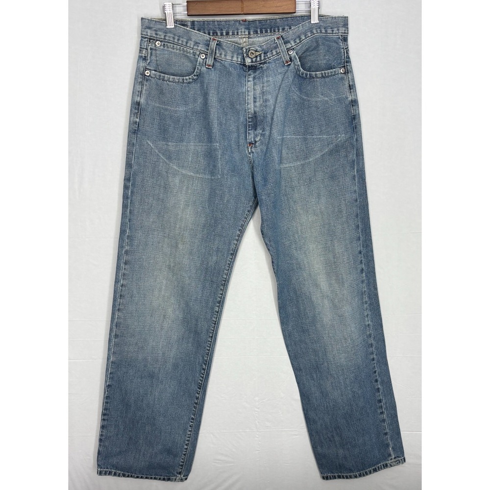 Polo Jeans Ralph Lauren Straight Jeans Mens Blue Denim 5-Pockets 34x32 Vintage